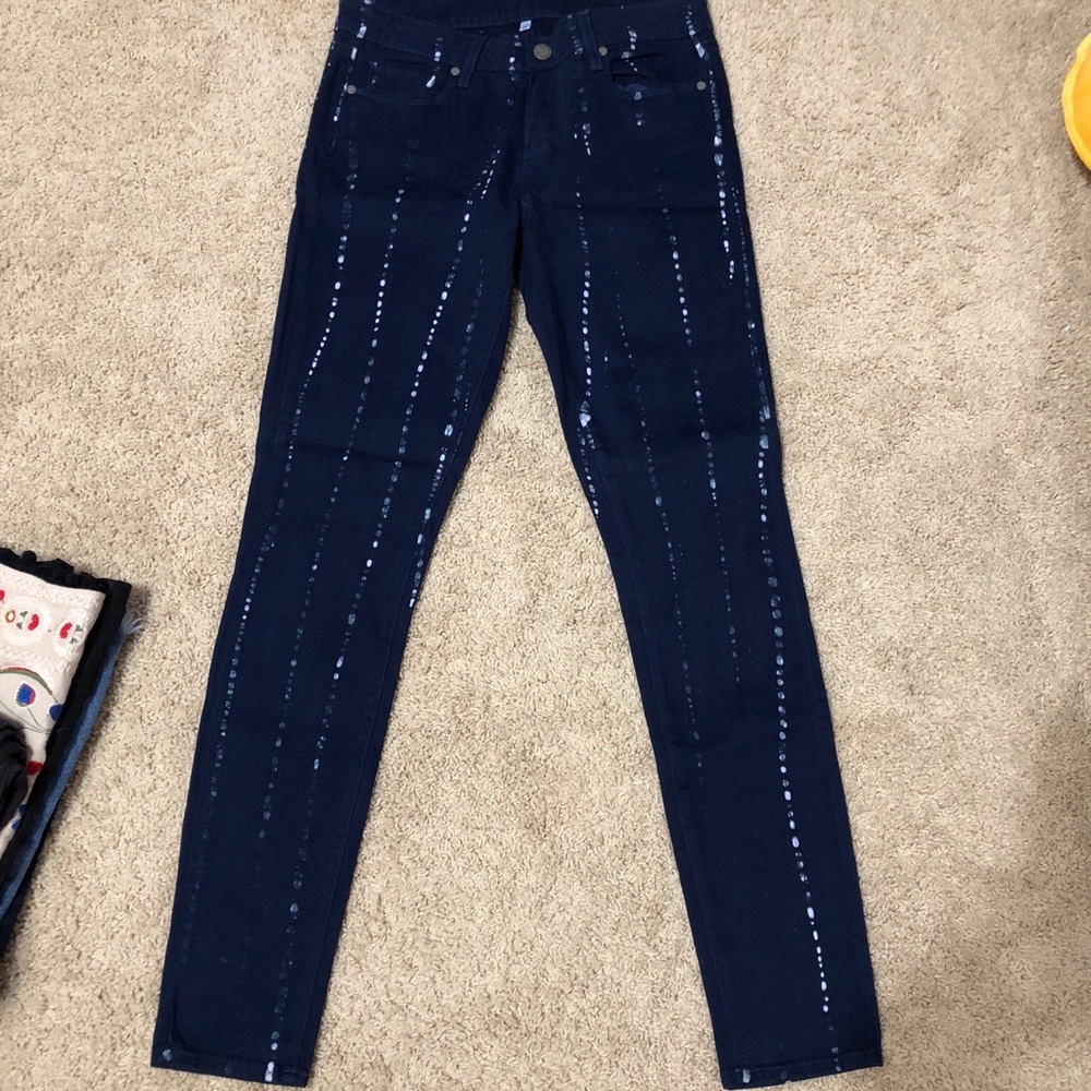 NEVER WORN Paige Jeans, blue speckled